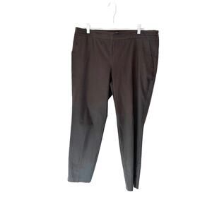 Eileen Fisher Gray Career Office Work Cotton‎ Straight Leg Pants Size Large